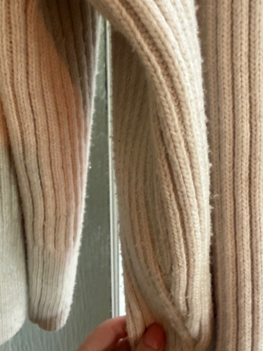 H&M Women’s Cream Ribbed Button-Front Cardigan Sweater - Picture 7 of 9